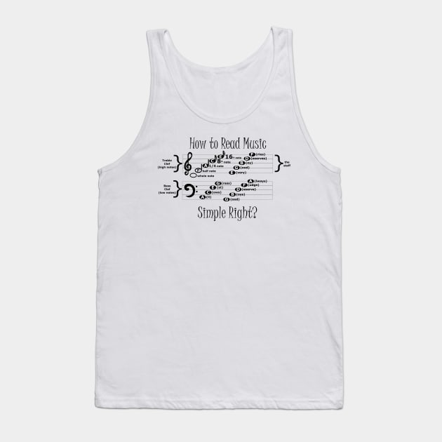 Reading Music Tank Top by traditionation